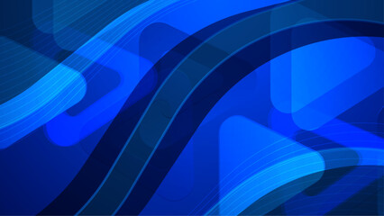 Blue Abstract Background With Shapes Elements. For Background, Banner, Pamphlet, Certificate and Presentation