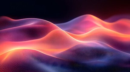 Abstract Background - 3D Flowing Waves of Light and Color