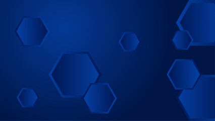 Abstract dark blue hexagon background