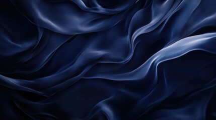 Obraz premium Navy Blue Silk Drapery: Abstract Texture Background