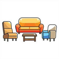 Sofa Vector Flat Icon, Sofa Vector, Sofa Vector icon