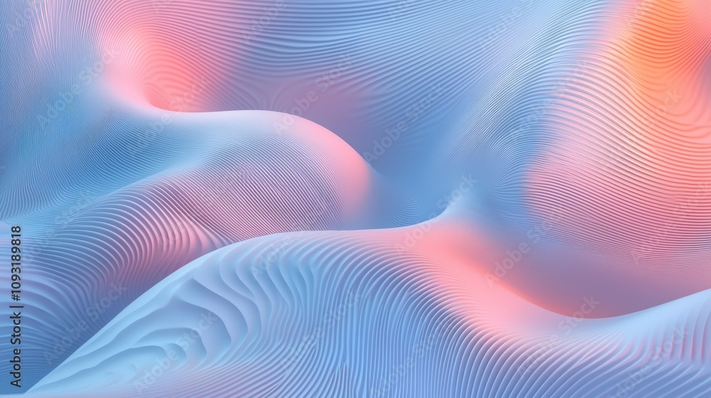 Poster abstract white wavy texture smooth flowing forms creating a serene and modern aesthetic perfect for 