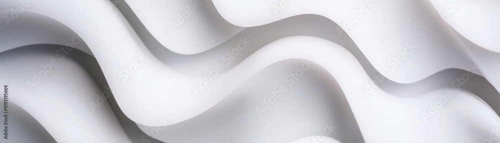 Leinwandbilder white fluid waves with subtle shadows smooth gradient effect adding depth and texture suitable for m