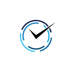 Fast stopwatch icon, Service delivery logo