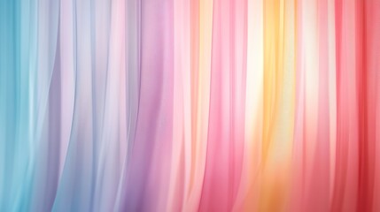 Gradient silk fabric flowing in vibrant colors