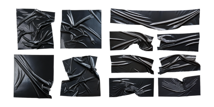 Abstract Black Textures and Patterns, set collection, mega bundle, isolated on transparent background