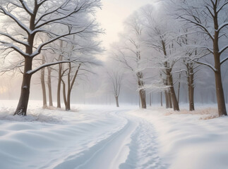Weg im Winter