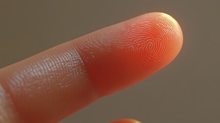 Detailed close-up of a fingertip showing fine texture