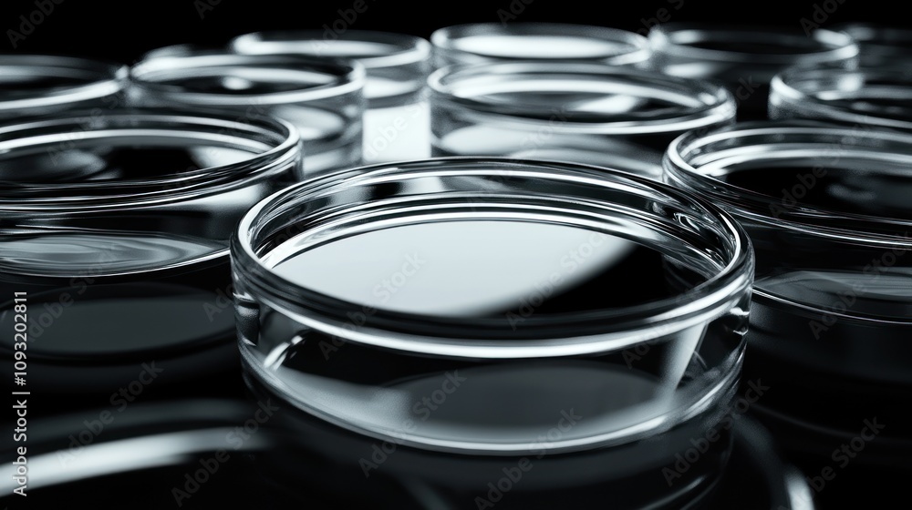 Poster Glass Vessels Arranged In An Abstract Pattern