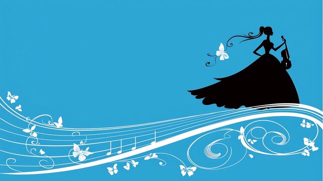 Operatic Performance   Abstract Musical Patterns in Minimalist Background