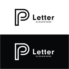 Letter P logo icon design illustration vector