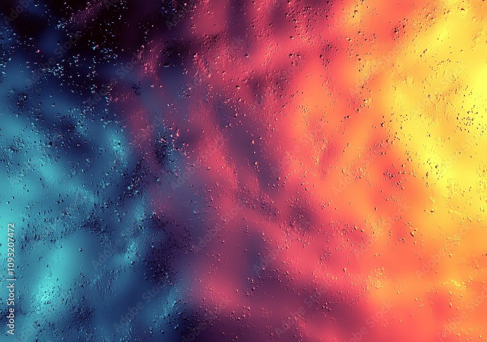 Poster background with blurred gradients with grain noise texture. bright minimalistic grainy design.