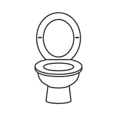 Line Art Toilet Icon Vector Illustration