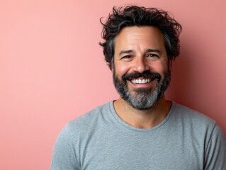 Obraz premium Man with beard smiling