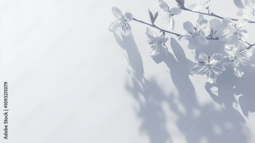 Poster shadow overlay blurry tree branches isolated on transparent backgrounds.