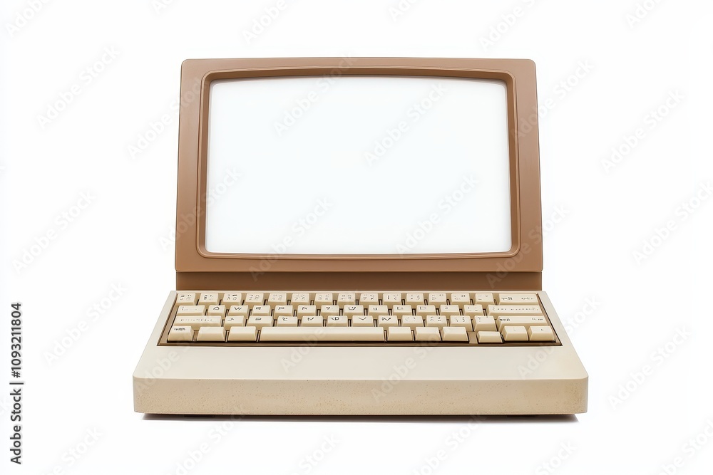 Leinwandbilder this is a vintage television monitor with a flat view, an isolated background with empty displays. t