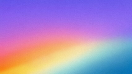 Obraz premium Rainbow gradient background. Vibrant color blend; evokes joy, hope, and serenity. Ideal for designs needing a cheerful, optimistic feel.