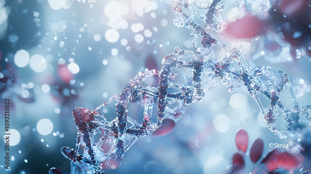 Aufkleber a detailed scientific explanation of dna and the structure of human cells used in biotechnology and 