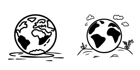 A modern-style globe icon with oceans and a water gradient, perfect for apps and websites.