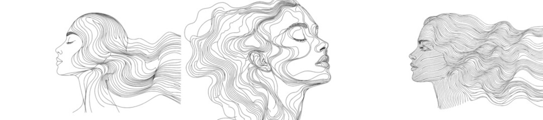 Obraz premium A single continuous line drawing of a person experiencing confusion and worry about poor mental health, illustrating the concepts of problems, failure, and grief in a modern line art style.