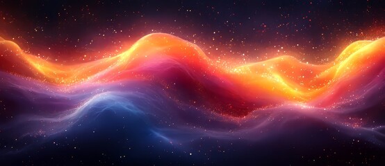 Obraz premium Particle technology as a background for a digital cyberspace movement.