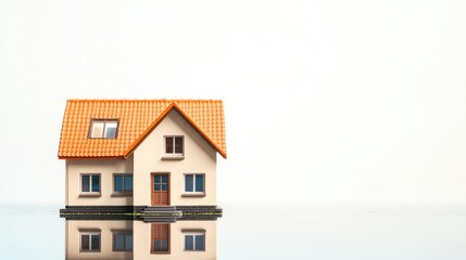 Isolated House Model on a Soft White Background