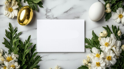 Elegant Easter mockup with a blank invitation card