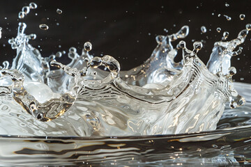 splash of water black screen