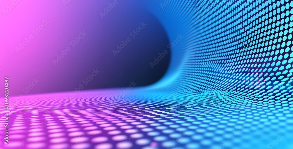 Aufkleber dot point connects with gradient line and intricacy wave line design concept for business, social ne