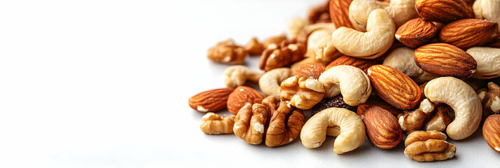 Photo Mixed Nuts Almonds Cashews Walnuts Healthy Snack Food