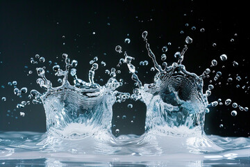 splash of water black screen