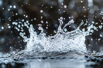 splash of water black screen