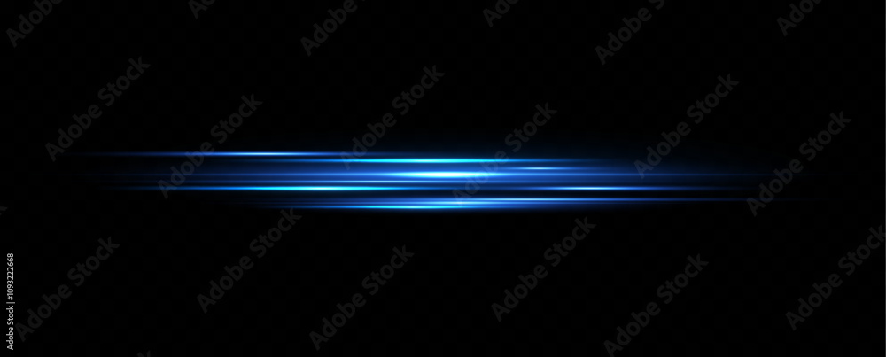 Poster vector illustration of a blue color. light effect. abstract laser beams of light. chaotic neon rays 