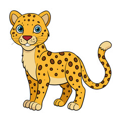 Leopard cartoon vector illustration