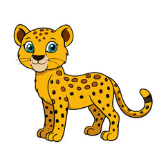 Leopard cartoon vector illustration