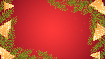 Green Red and Brown Christmas Seasons Design 3d Elements Background. Vector Illustration. Design Illustration for Cover, Print, Poster, Wallpaper, Background, Banner, Pamphlet, Presentation