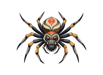 Colorful Spider Vector Illustration - Vibrant Arachnid Art