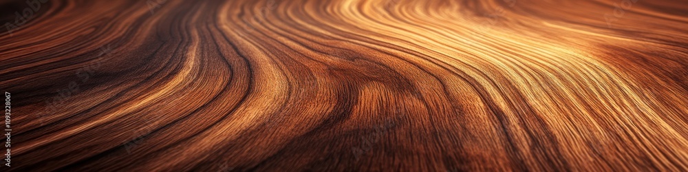 Poster beautifully textured wooden surface with elegant curves and rich grain patterns creating a warm and 