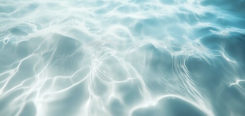 Fototapeta premium Tranquil Water Surface with Glimmers of Light and Subtle Waves Reflecting Soft Hues in a Calm and Serene Natural Setting Ideal for Relaxation Themes and Designs