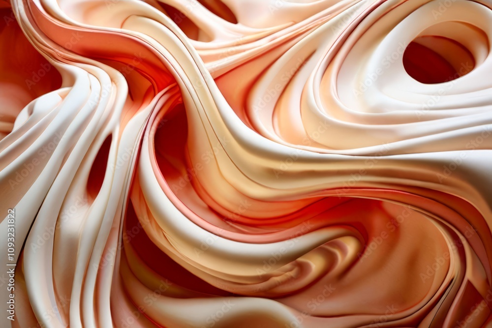 Poster flowing lines curving and interconnected lines representing the