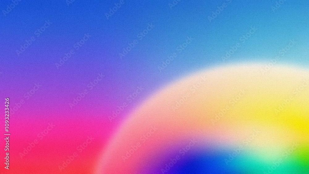 Poster rainbow gradient background. vibrant color blend evokes joy and optimism. perfect for websites or pr