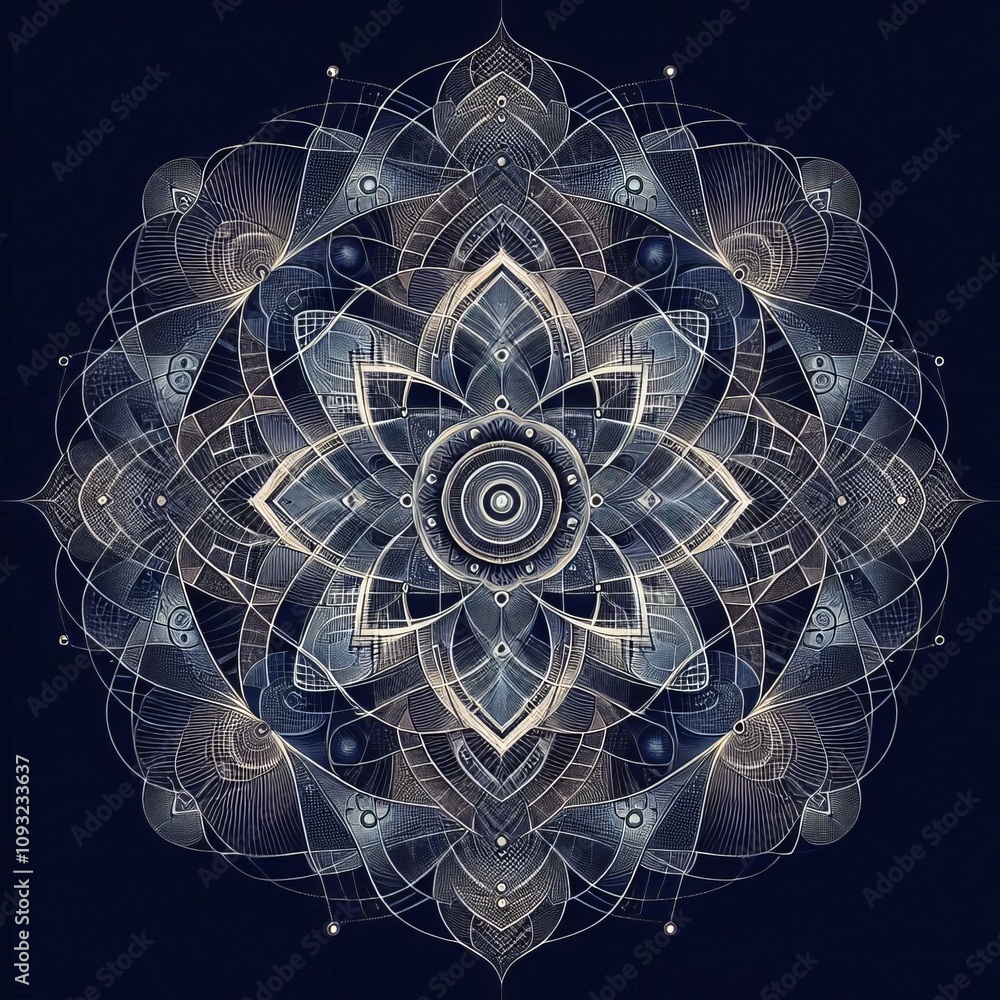 Poster geometric patterns intricate geometric patterns pulsate and evol