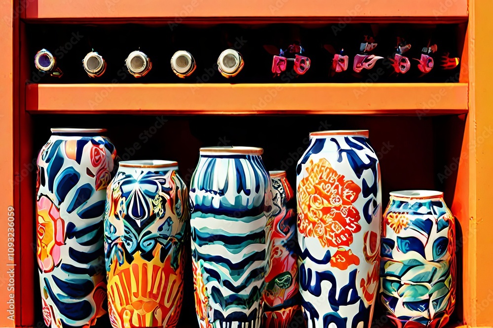 Poster indie quirk notes pop out in unexpected quirky patterns