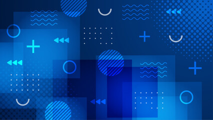 Abstract dark blue geometric gradient background for business presentation, technology seminar or modern creative show