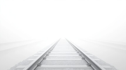 Obraz premium Train Tracks Stretching into the Distance