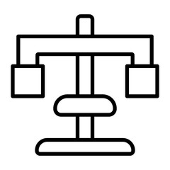 Chest Press Vector Line Icon Design
