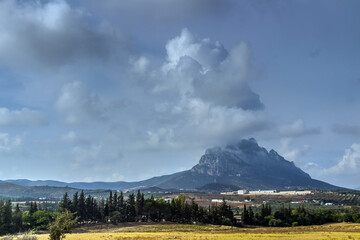 Djebel Ressas Mountain: A High and Rugged Outcropping of Jurassic Limestone Southeast of Tunis, Tunisia.