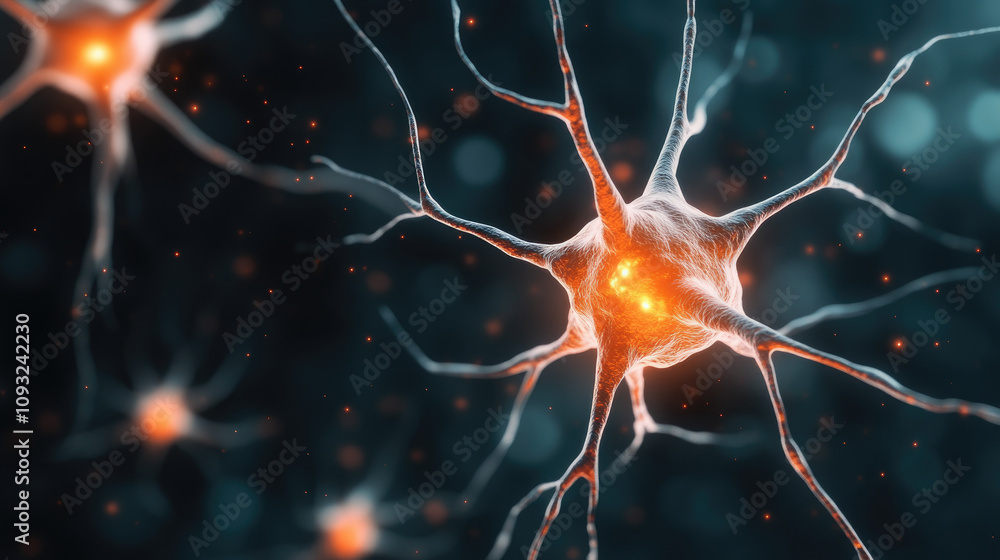 Poster exploring the intricacies of neuron cells, a deep dive into their structure, function, and significa