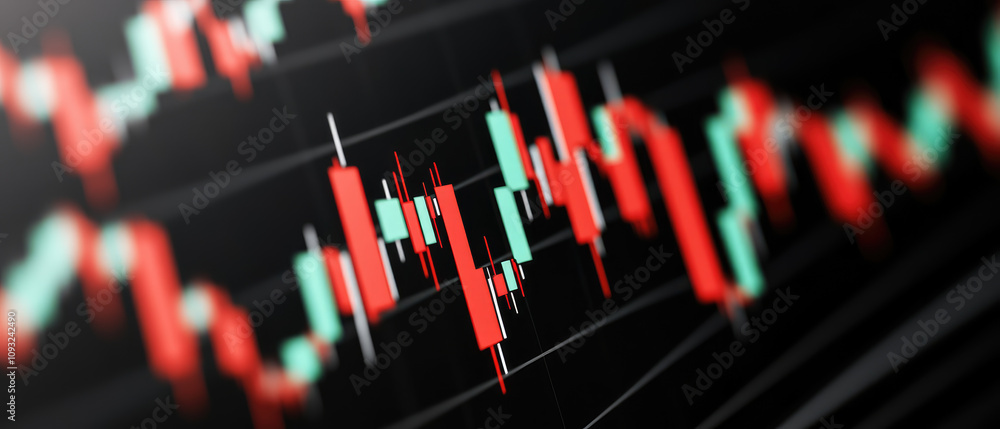Poster fear and greed index visualization, a dynamic representation of market sentiment, illustrating the b