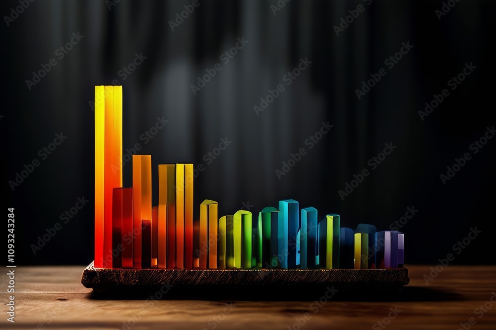 Poster mood meter vertical bar graph next to the subject showing emotio